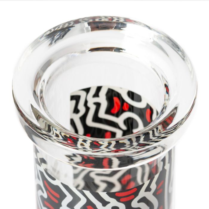 Multi Colour Glass Water Pipe by Keith Haring