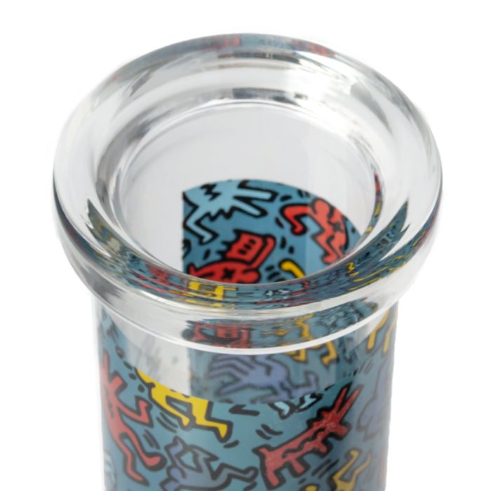 Blue Glass Water Pipe by Keith Haring